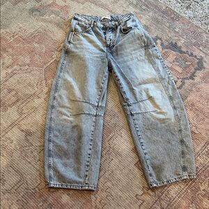 We The Free Gray Barrel Jeans
